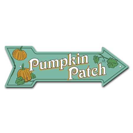 Pumpkin Patch Arrow Sign Funny Home Decor 18in Wide